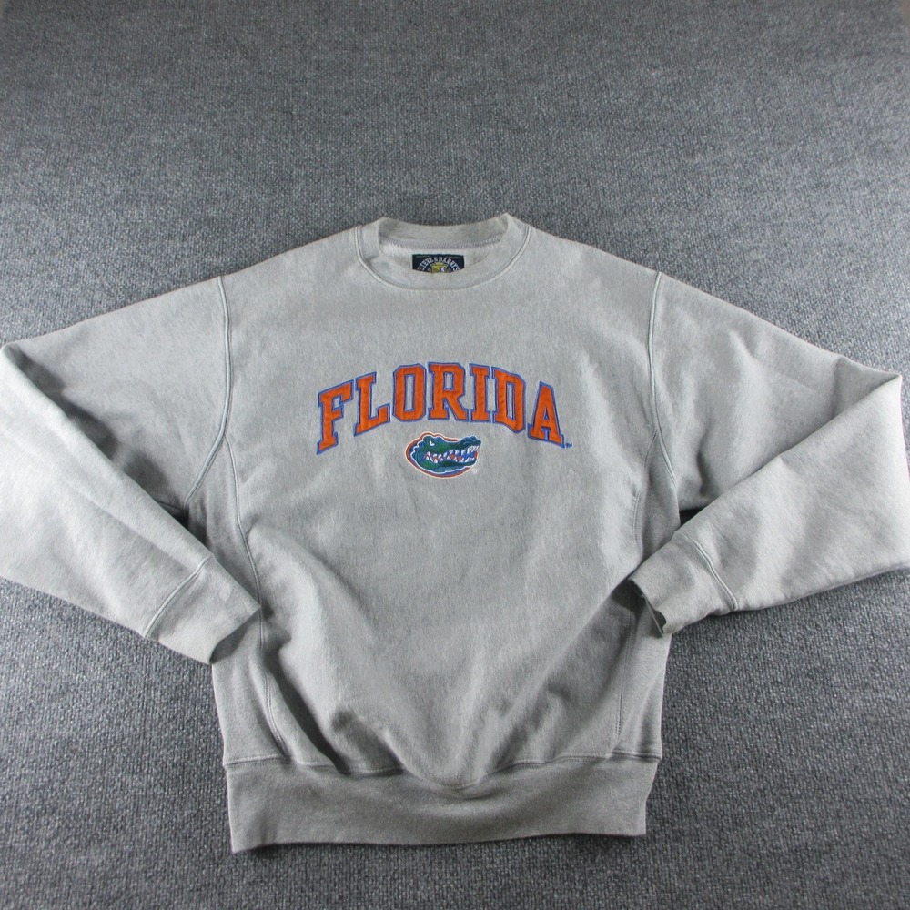 Florida Gators Sweatshirt Mens Small Gray NCAA Football Steve & Barry's Crewneck
